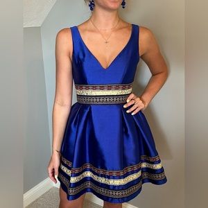 Mac Duggal Blue Cocktail Dress